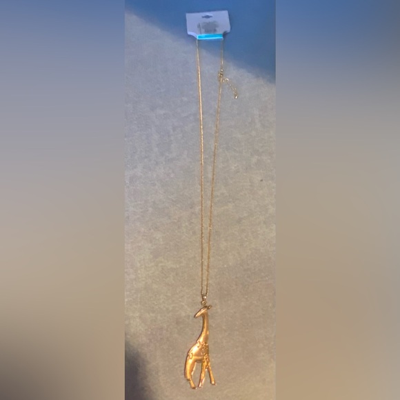 Vintage Necklace Boho Giraffe Enamel Pendant Ombré Turquoise Green - Picture 7 of 8